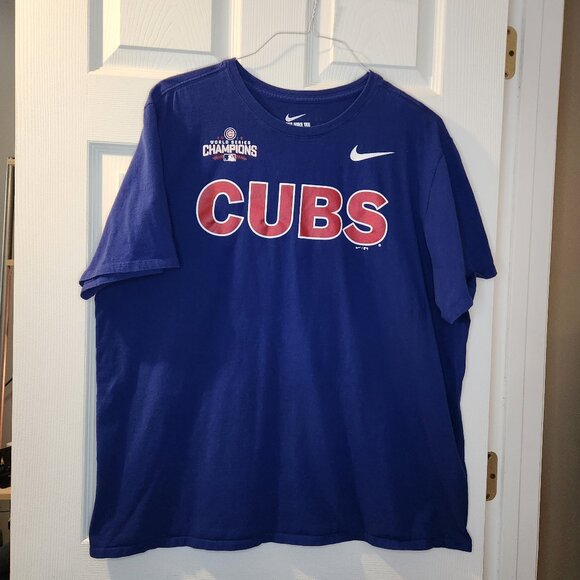 Chicago Cubs Nike Shirt Mens XXL 2016 World Series Champions with Player Names - Picture 1 of 5